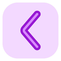 Vector single arrow chevron left icon. Black, white background. Perfect for app and web interfaces, infographics, presentations, marketing, etc.