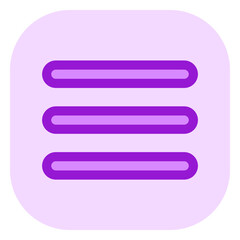 Fototapeta premium Vector burger menu icon. Black, white background. Perfect for app and web interfaces, infographics, presentations, marketing, etc.