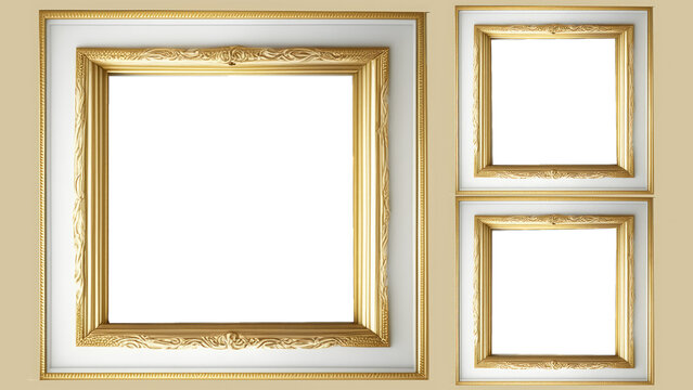 Antique gold picture frame, Picture frames, Photo picture frame png, antique gold frame, Polaroid png transparent background,	