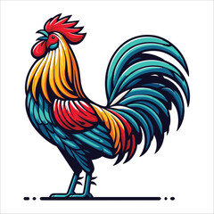 rooster isolated , rooster vector design - obrazy, fototapety, plakaty