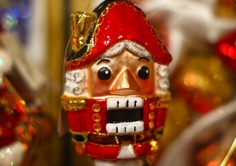 New Year's toy Nutcracker close-up