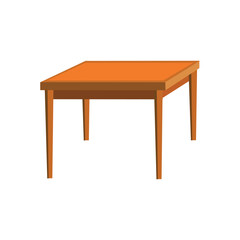 Fototapeta premium wooden table on white background. brown simple table sign. table with four legs symbol. flat style. Pro Vector 
