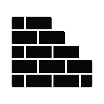 recommend clip art: An editable icon of brick wall, isolated on white background