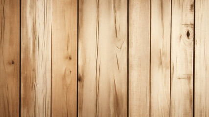 Mittelbrauner Holzstrukturhintergrund von oben betrachtet. Die Holzbretter sind horizontal gestapelt und wirken abgenutzt. Diese Oberfläche eignet sich hervorragend als Gestaltungselement für eine Wan - obrazy, fototapety, plakaty