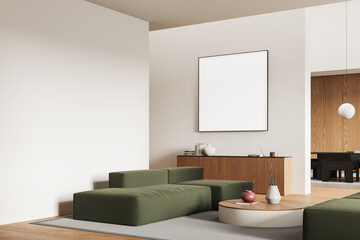 White living room corner with couch and sofa