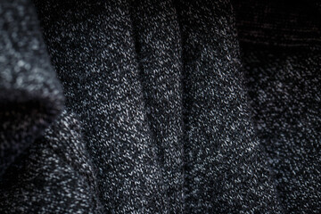 Surface of gray wool fabric, texture of wool fabric