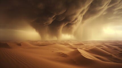 Impending Sandstorm in Desert