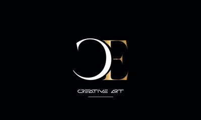 CE, EC, C, E abstract letters logo monogram