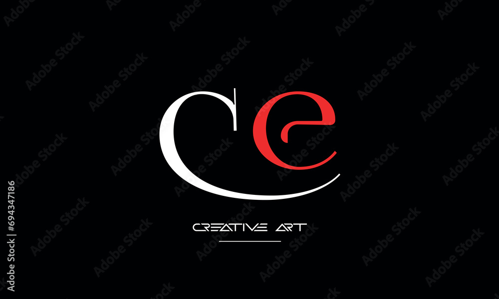 Wall mural ce, ec, c, e abstract letters logo monogram