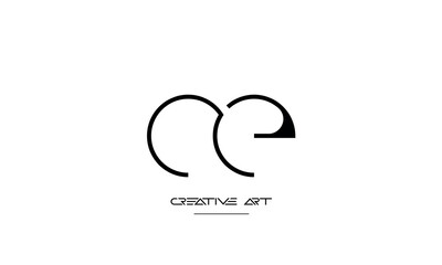 CE, EC, C, E abstract letters logo monogram