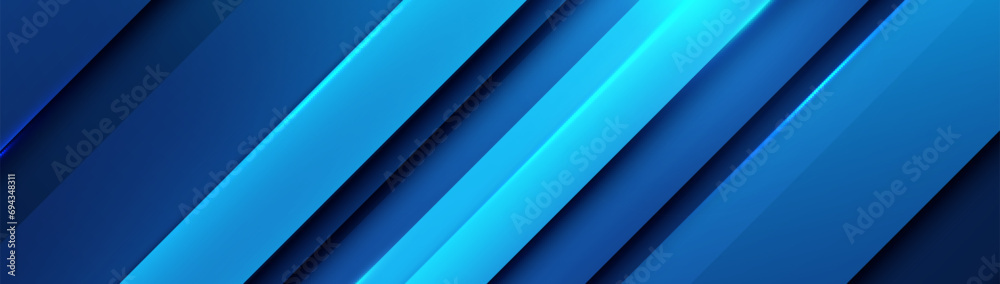 Aufkleber Abstract background with Diagonal blue geometric lines. Modern minimal overlay lines pattern. Futuristic, digital technology concept. Vector illustration
