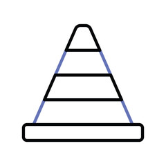 Trendy unique icon of traffic cone, construction cone vector design