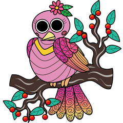 Bird with unique colors and pattern