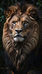 close up of a lion