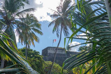 Fort Saint Louis à Fort-de -France en Martinique, Antilles Françaises. - obrazy, fototapety, plakaty
