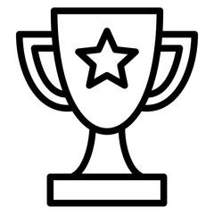 Trophy Outline Icon.