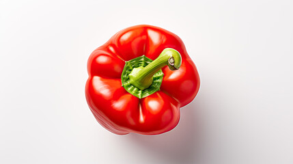 Fresh Bell pepper vegetable on a White Background