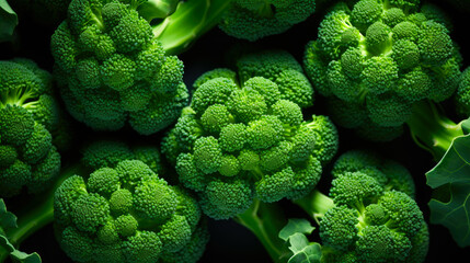Fresh Broccoli harvest background generated by AI