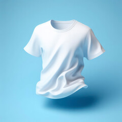 floating blank white t shirt mockup. ai generative