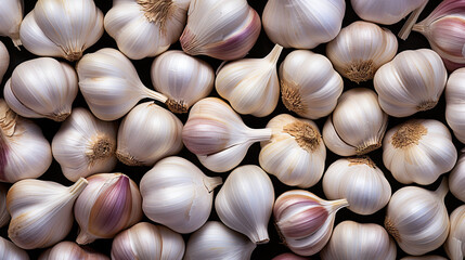 Fresh garlic harvest background generated by AI