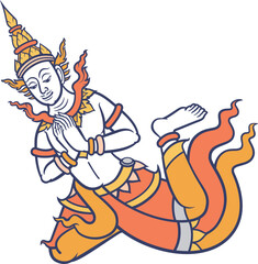 Thailand angels Simple Style Vector	
