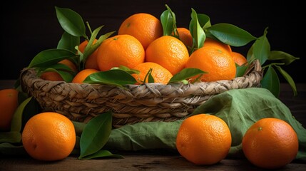 Fresh picked mandarins