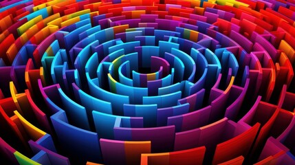 3d render of a labyrinth in blue