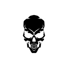 Cool skull logo. Skull vector illustration.	
