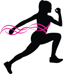 run fast woman vector t shirt design