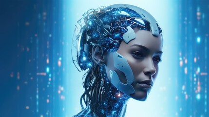 , representing futuristic technology and artificial intelligence