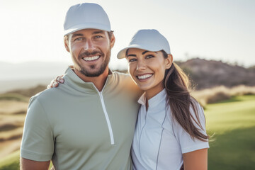 Portrait of a Happy Golfer Wallpaper Background Poster Cover Brainstorming 