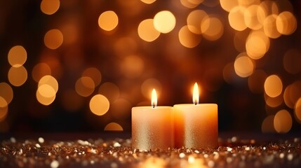 christmas candles and christmas tree