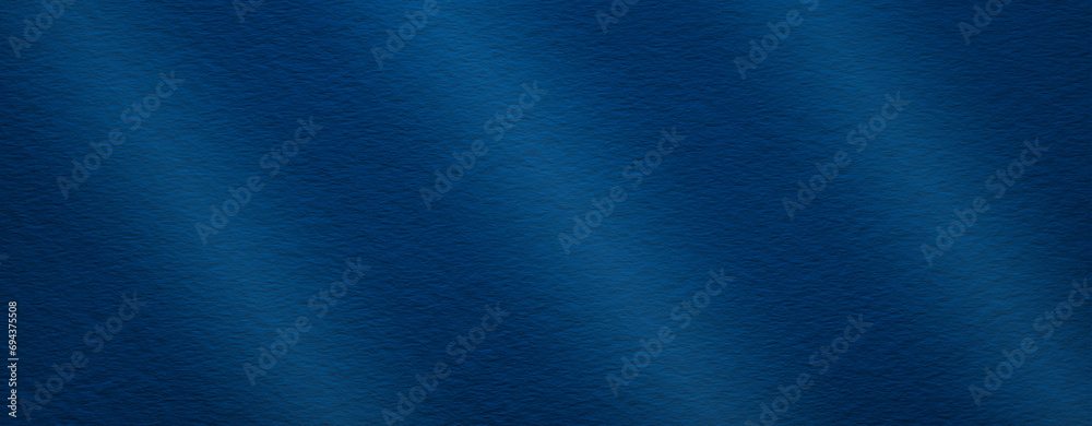 Poster blue abstract background of texture watercolor paper with rays of light