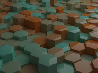 abstract background made of hexagons