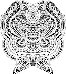 Polynesian style tattoo design