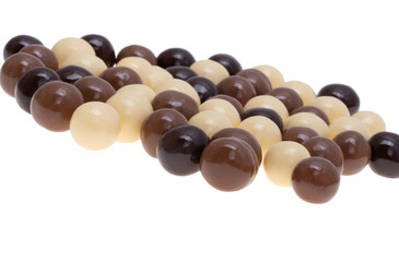 chocolate balls isolated