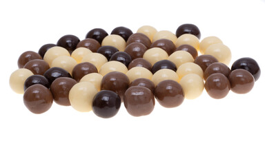 chocolate balls isolated