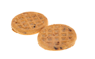 cookies with chocolate drops isolated