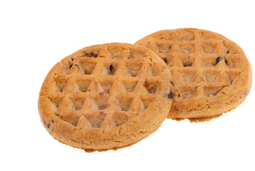 cookies with chocolate drops isolated
