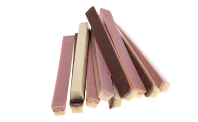 chocolate sticks isolated
