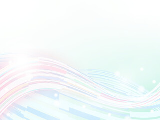 カラフルな波の未来的な背景、虹色の幾何学模様
