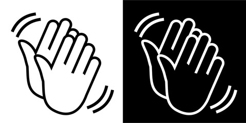 Fototapeta premium Hand gestures Icon. Black icon. Black line logo. Gestures