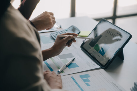 Business Documents, Auditor businesswoman checking searching document legal prepare paperwork or report for analysis TAX time,accountant Documents data contract partner deal in workplace office