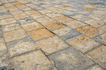 Broken floor tiles outside the Prayer Hall of the Temple of Heaven in Beijing