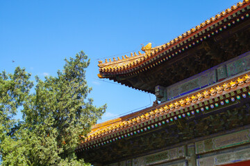 Eaves of Dacheng Hall of Beijing Temple of Confucius