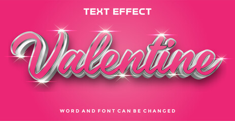Valentine editable text effect