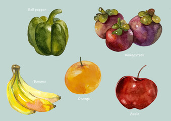 set of fruits