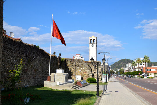 Elbasan castle and Clock tower albania