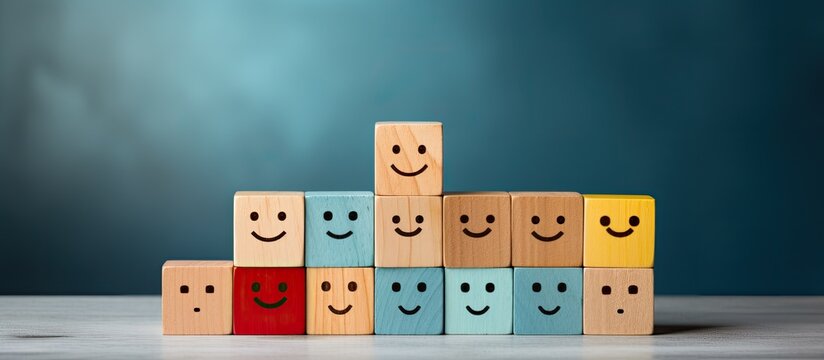 Positive aspects, growth mindset, motivation, increased opportunities, and emerging market - all represented by a plus sign in wooden cubes stacking.