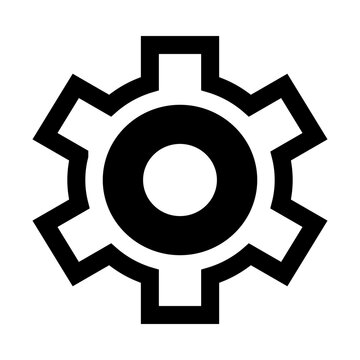 Gear wheel icon. Setup icon